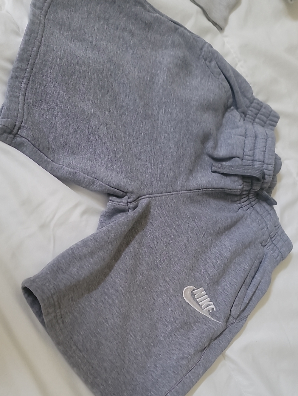 Nike Gray Kids Fleece Drawstring Shorts
